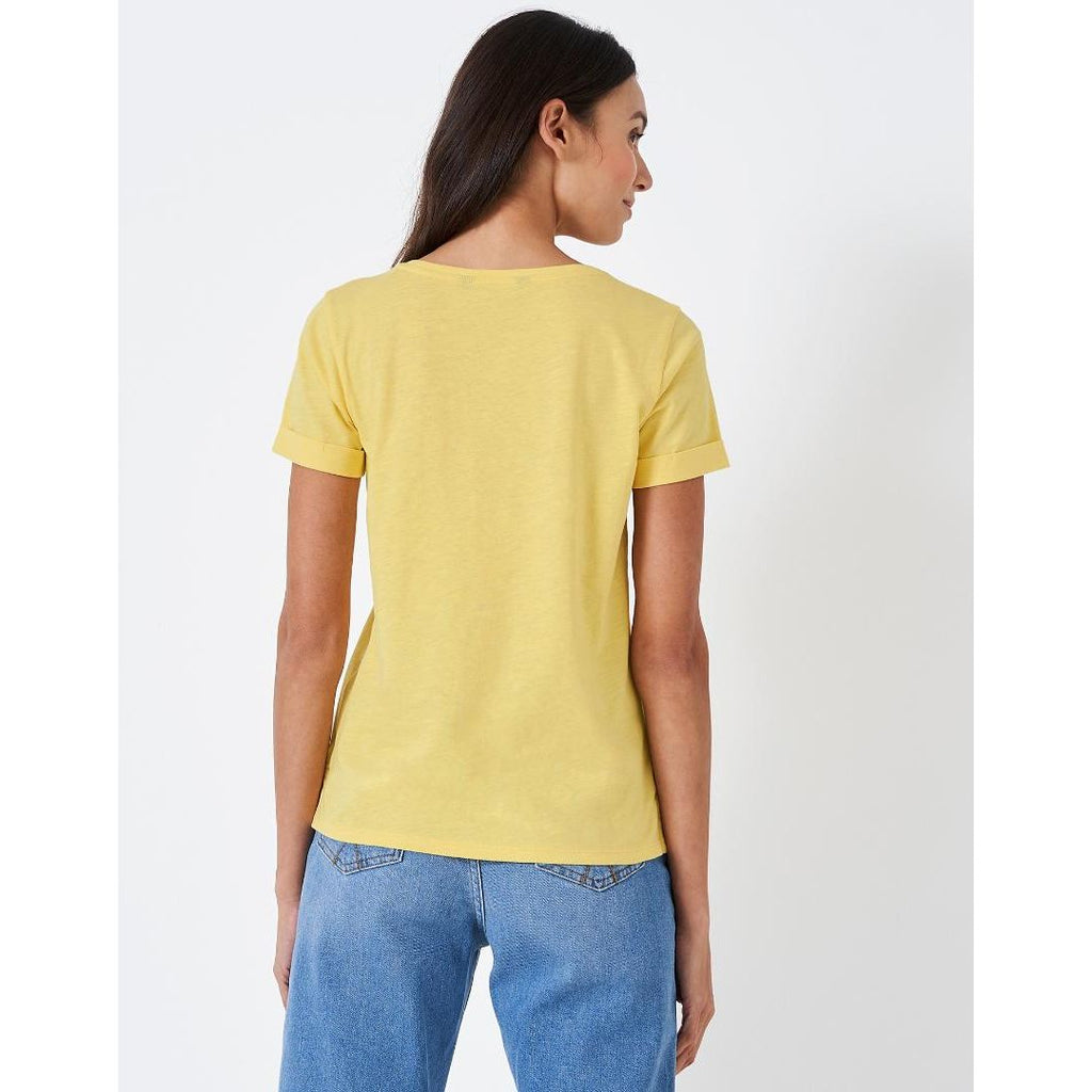 Crew Clothing Perfect Crew Slub T - Shirt - Crème Brulee - Beales department store