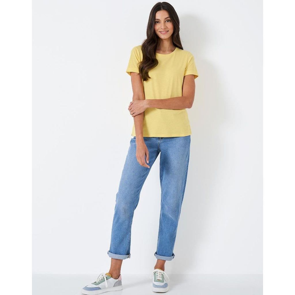 Crew Clothing Perfect Crew Slub T - Shirt - Crème Brulee - Beales department store