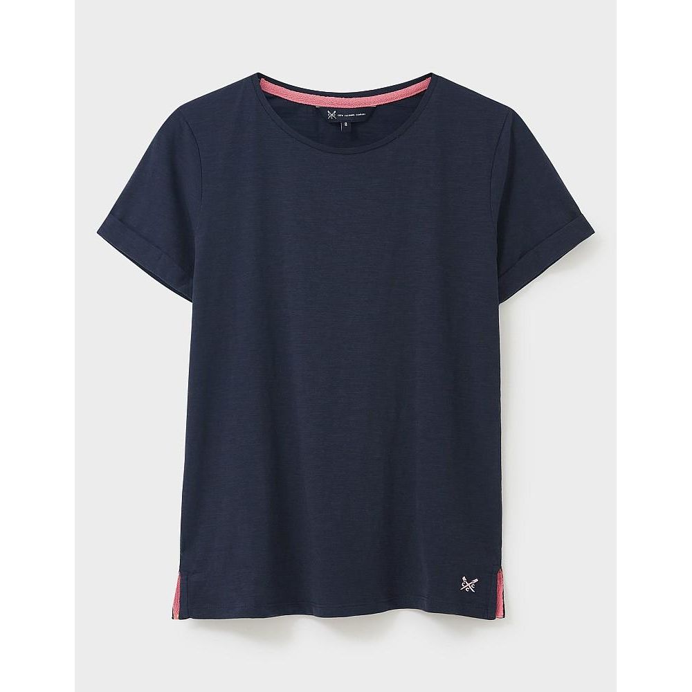 Crew Clothing Perfect Crew Slub T-Shirt - Navy - Beales department store