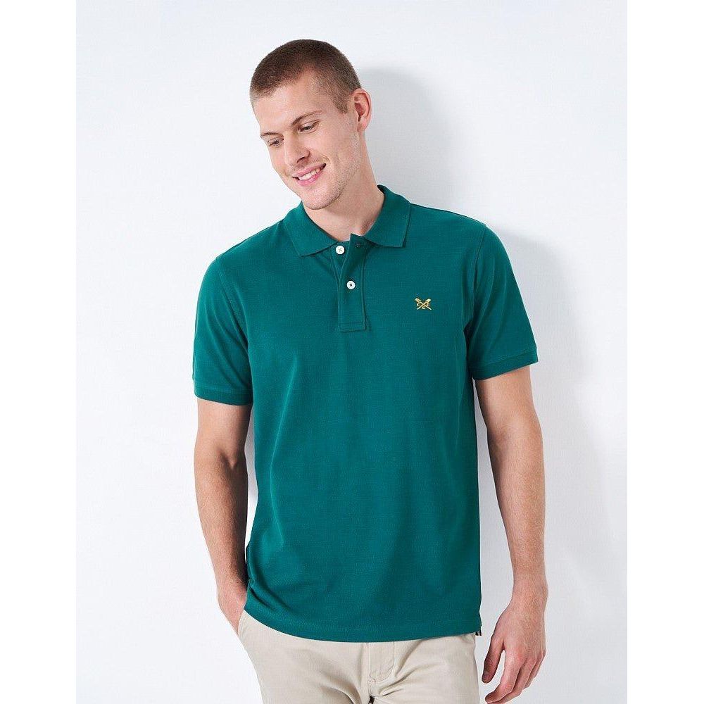 Crew Clothing Pique Polo Shirt - Atlantic Deep - Beales department store