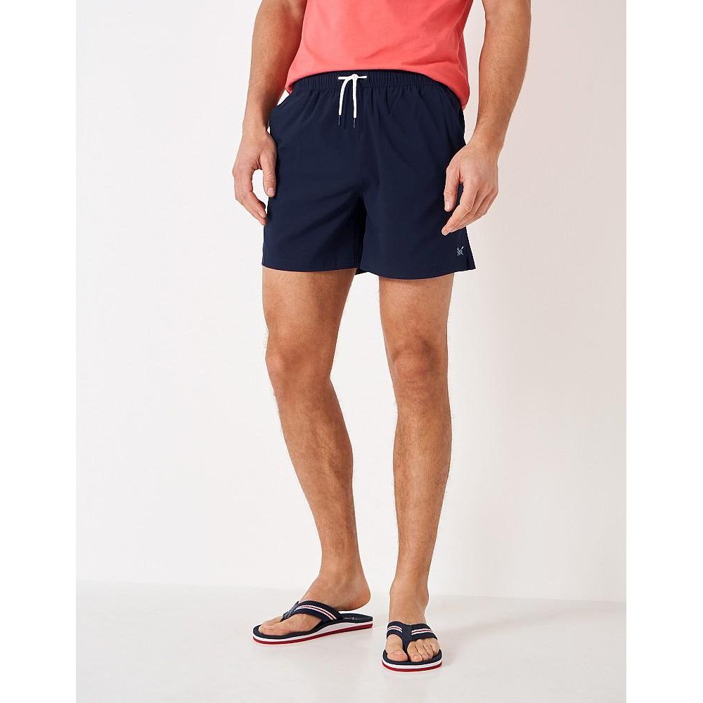 Crew Clothing Plain Swim Shorts - Navy - Beales department store