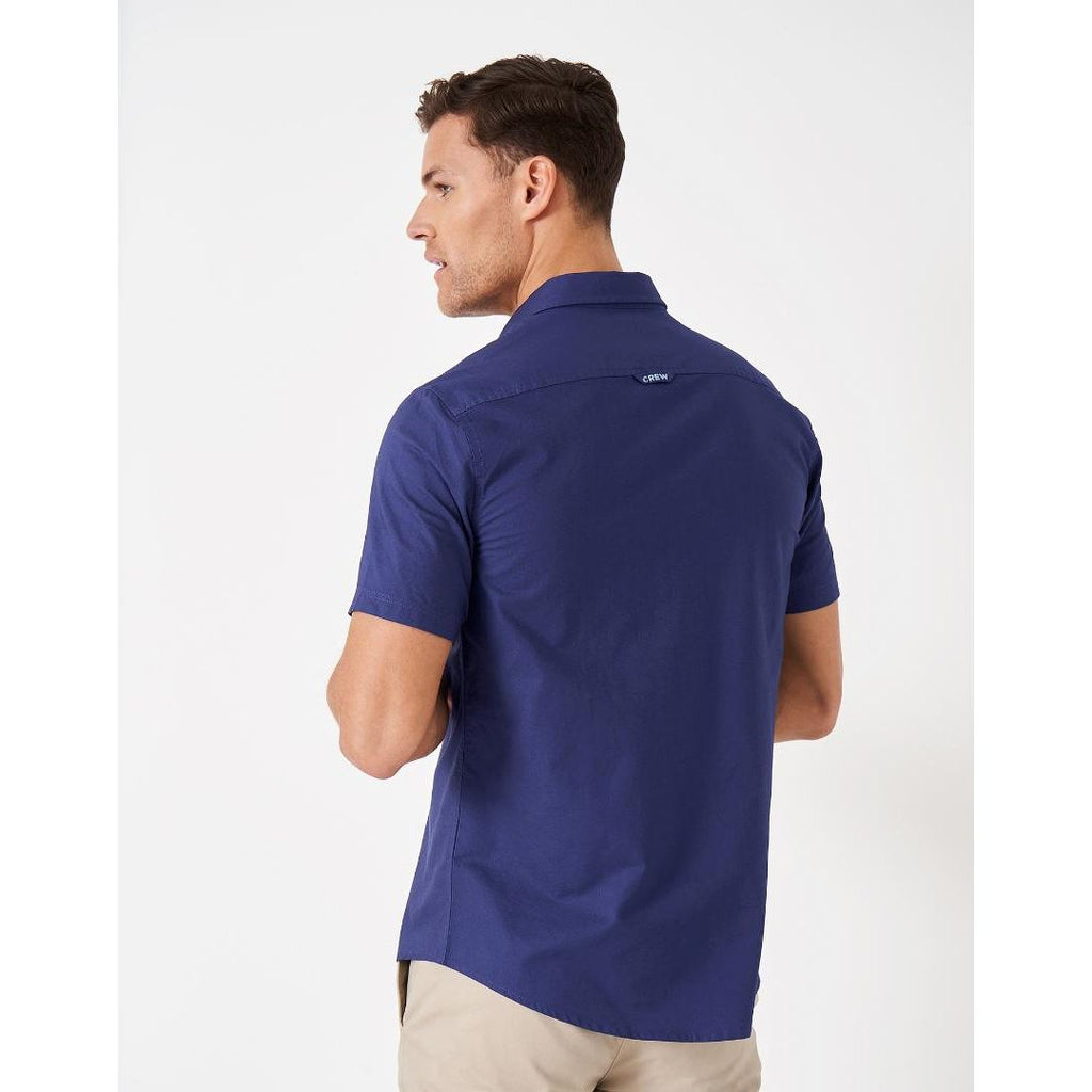 Crew Clothing Short Sleeve Oxford Shirt - Twilight Blue - Beales department store