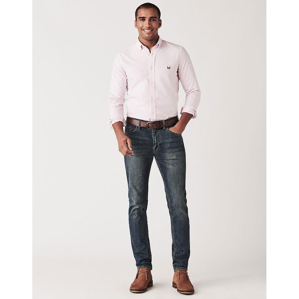 Crew Clothing Slim Oxford Shirt - Classic Pink - Beales department store