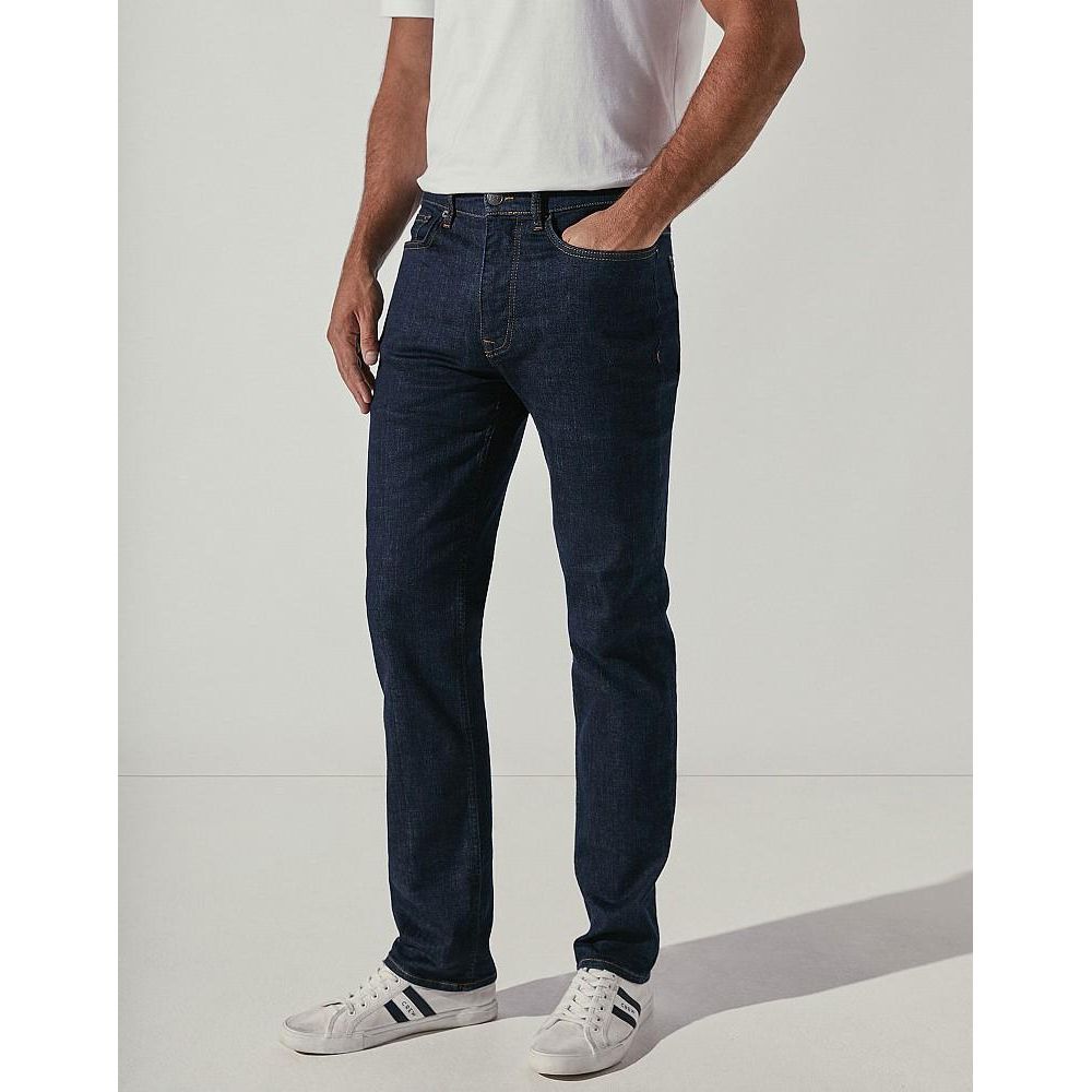 Crew Clothing Spencer Slim Leg Jean - Indigo Blue - Beales department store