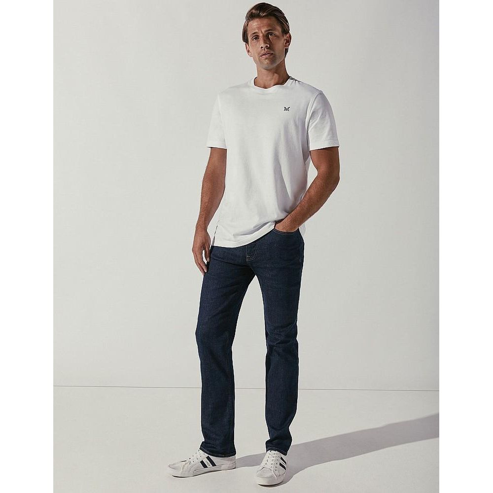 Crew Clothing Spencer Slim Leg Jean - Indigo Blue - Beales department store