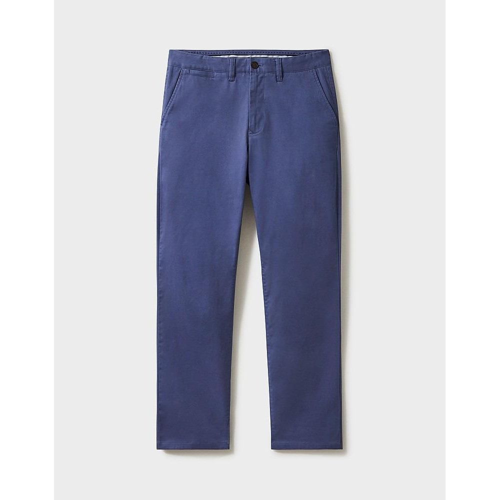 Crew Clothing Straight Chino - Steel Blue - Beales department store