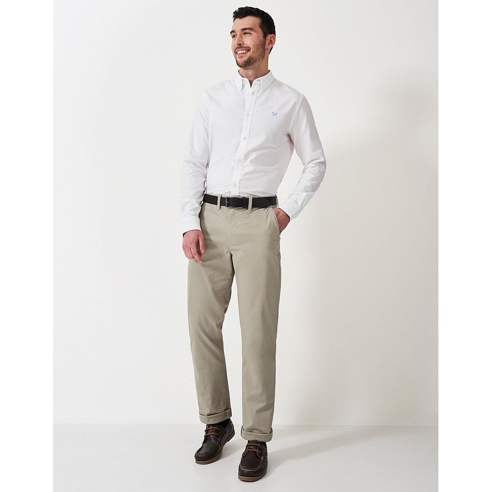 Crew Clothing Straight Chino - Stone - Beales department store