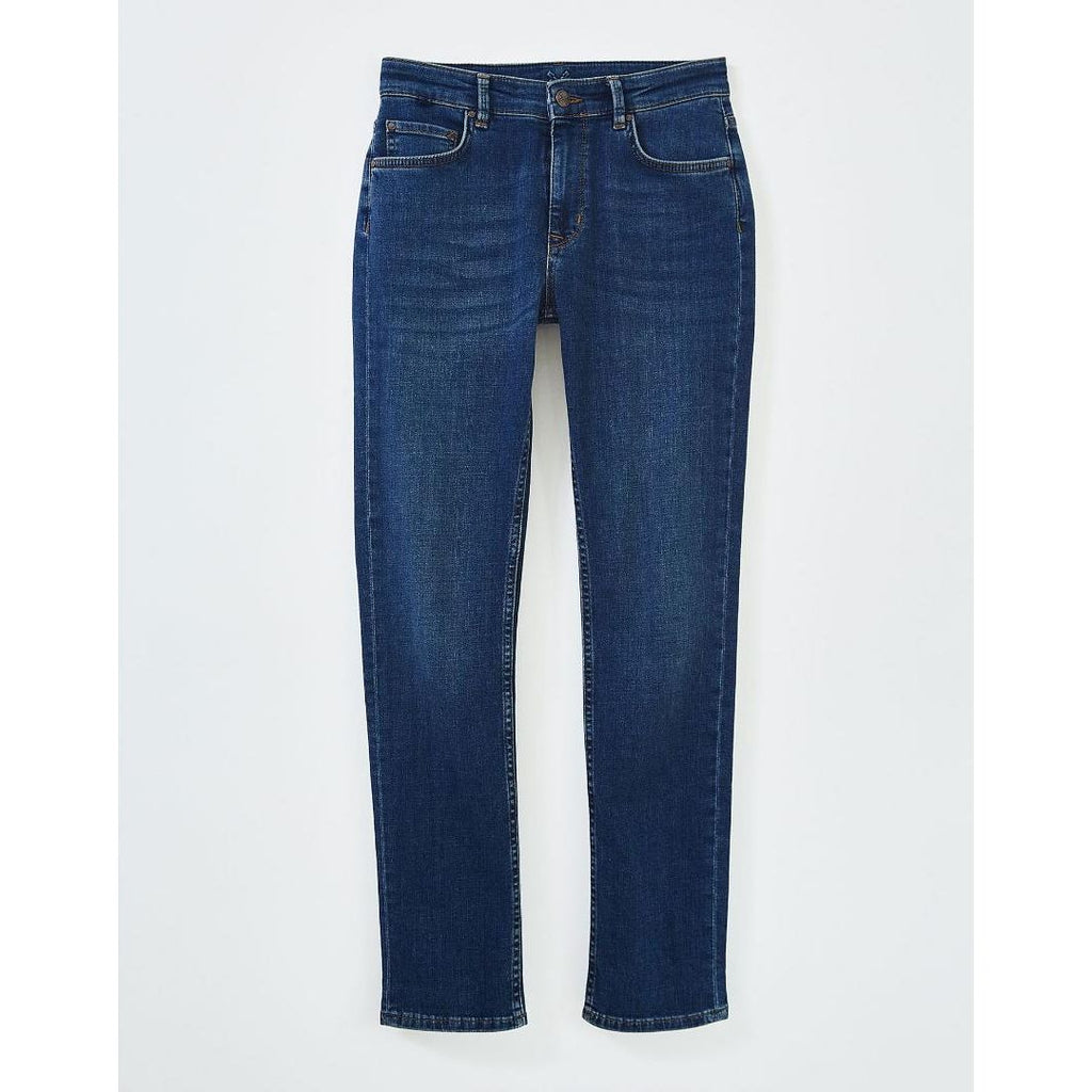 Crew Clothing Straight Jeans - Vintage Mid Wash - Beales department store