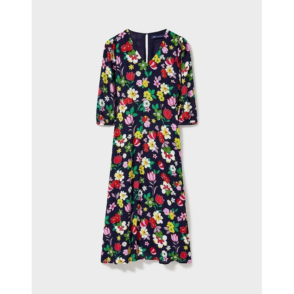 Crew Clothing V Neck Printed Dress - Floral - Beales department store