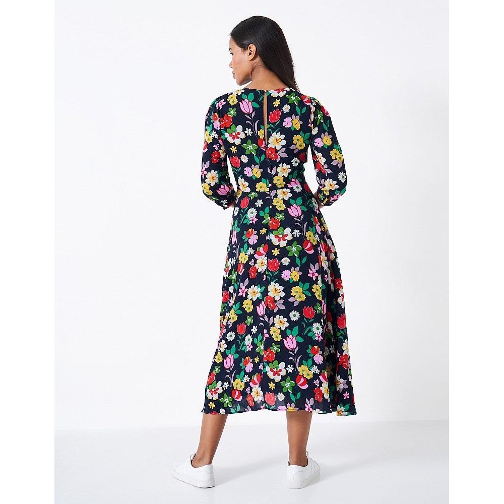 Crew Clothing V Neck Printed Dress - Floral - Beales department store