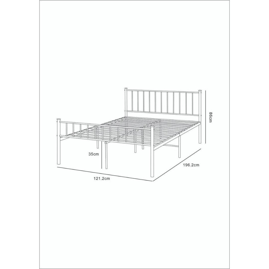 Cromer Modern Black Metal Bed Frame - Beales department store