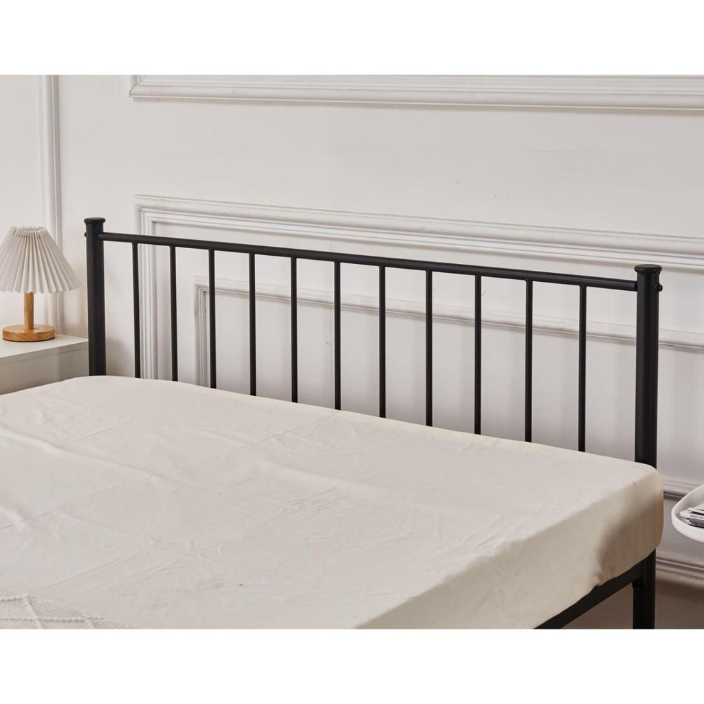 Cromer Modern Black Metal Bed Frame - Beales department store