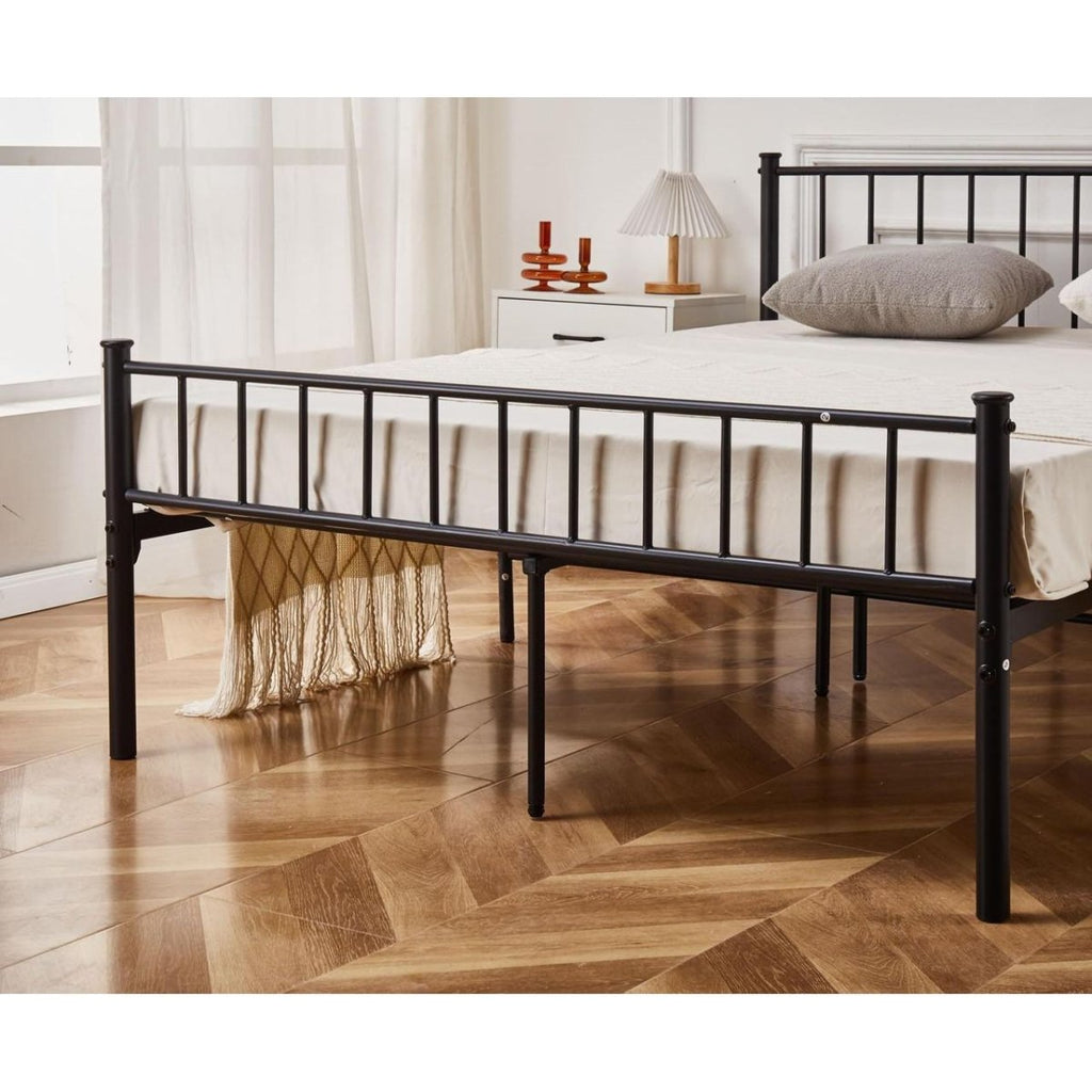 Cromer Modern Black Metal Bed Frame - Beales department store