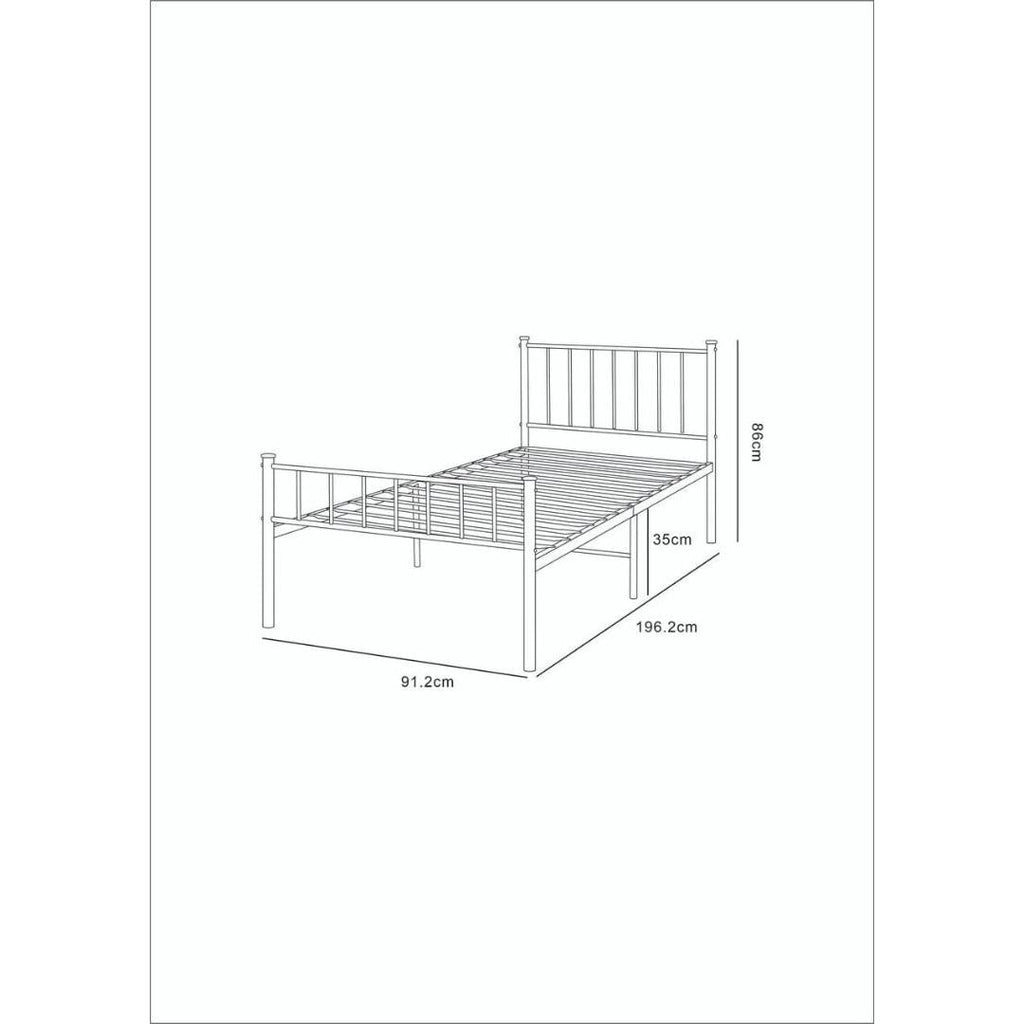 Cromer Modern Black Metal Bed Frame - Beales department store