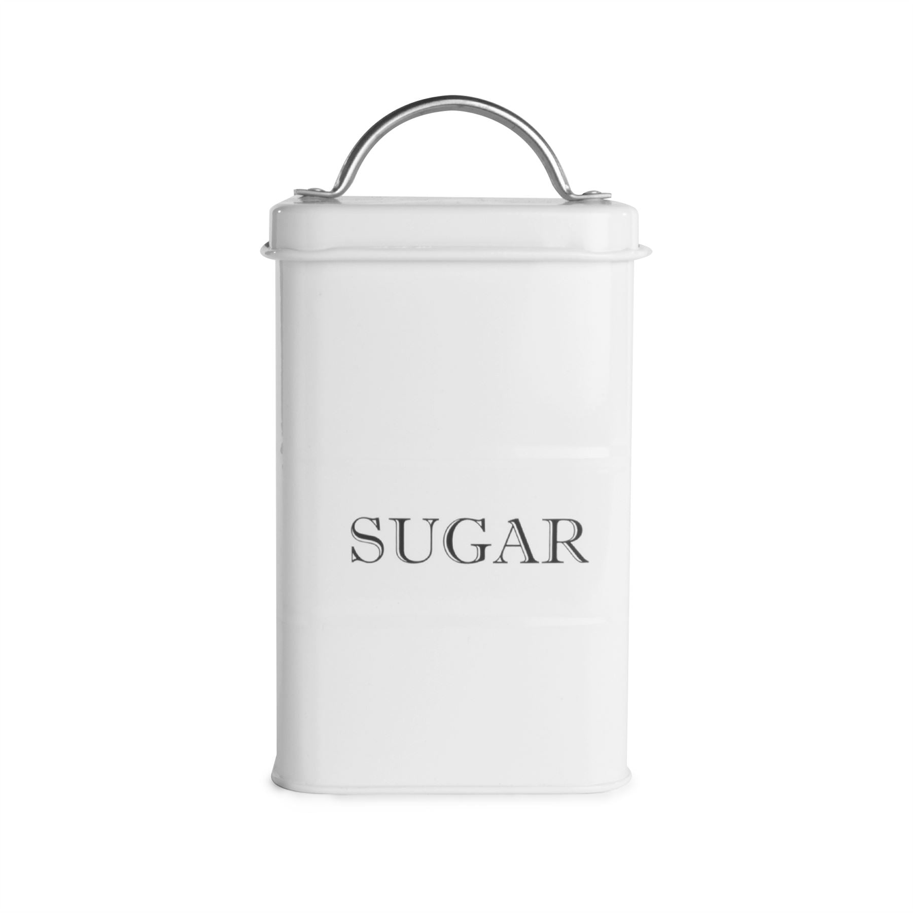 Stainless Steel Tea, Coffee & Sugar Canisters White | M&W