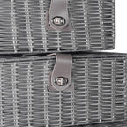Resin Woven Storage Baskets - Set of 3 Grey | M&W