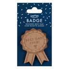 Wooden Best Dad Ever Father's Day Badge