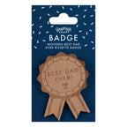 Wooden Best Dad Ever Father's Day Badge- 5 Inner Pack