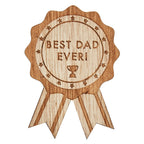 Wooden Best Dad Ever Father's Day Badge- 5 Inner Pack