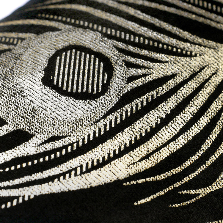 Laurence Llewelyn-Bowen Dandy Black Filled Cushion (30cm x 50cm)