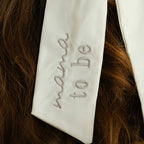 Ivory Embroidered 'Mama to Be' Hair Bow