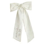Ivory Embroidered 'Mama to Be' Hair Bow