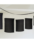 Black Paper Lantern Garland Decoration - 3.7m