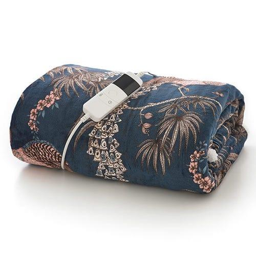 Deyongs 41026001 Peacocks Heated Throw - Beales department store