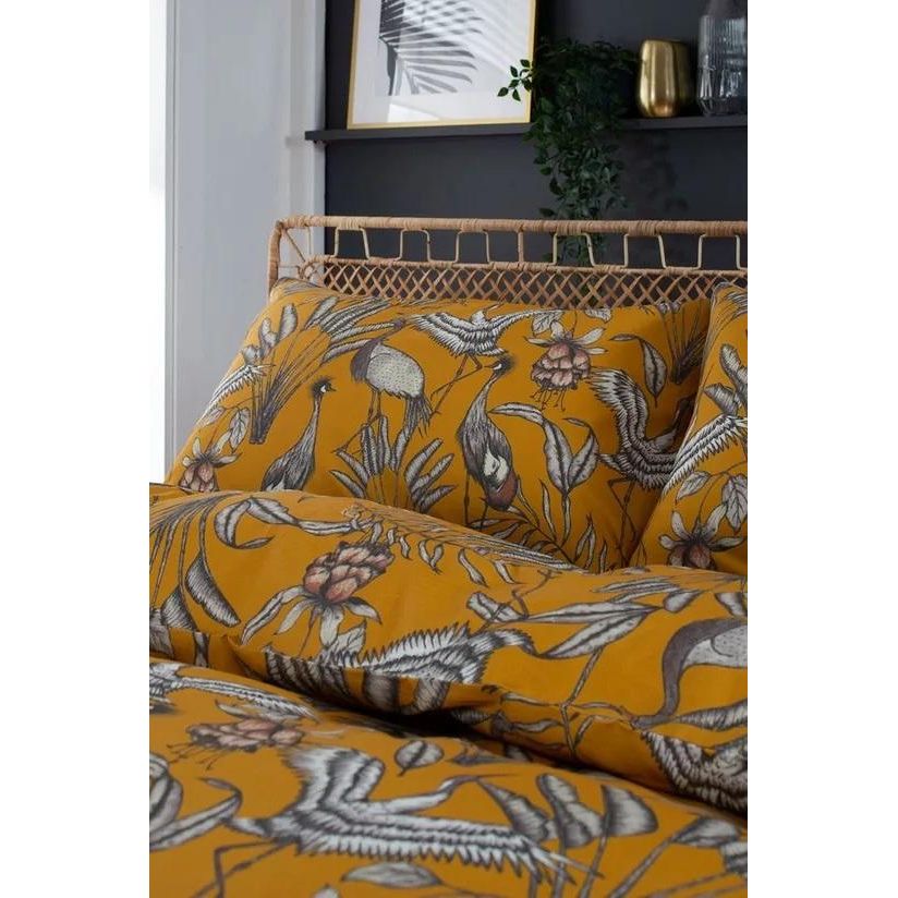 Deyongs Crane Dance Printed Cotton Duvet Cover Set - Beales department store