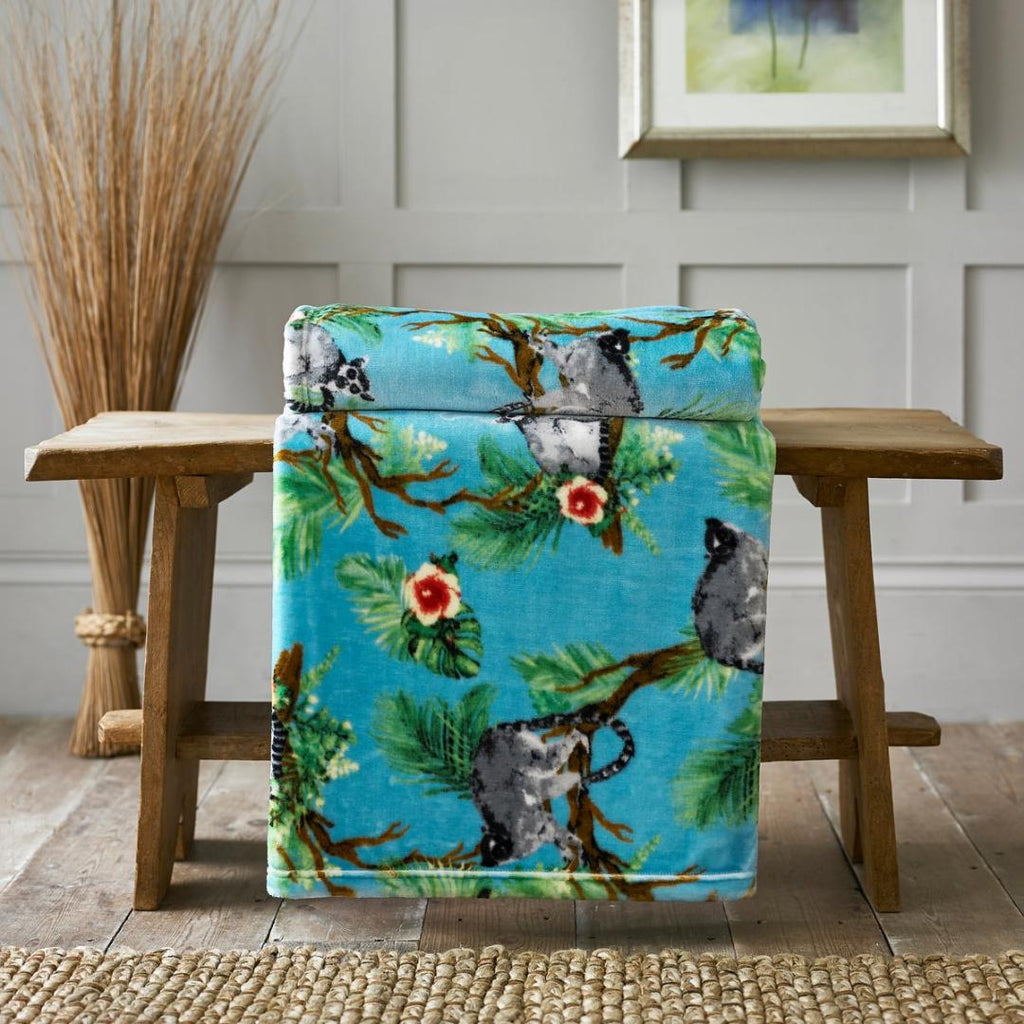 Deyongs SuperSoft Printed Fleece Throw - Madagascar - Beales department store