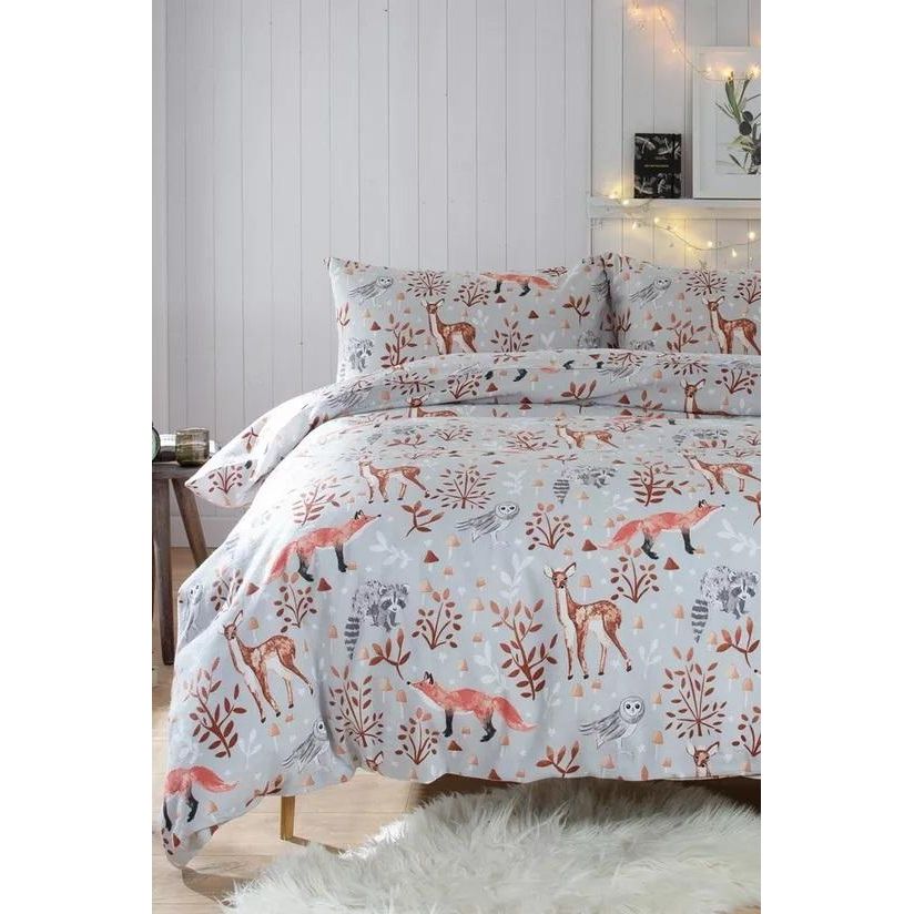 Deyongs Winter Wildlife Brushed Cotton Rich Duvet Cover Set - Beales department store