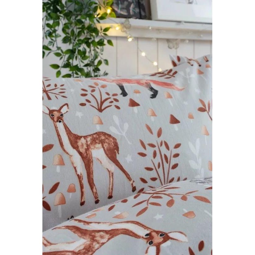 Deyongs Winter Wildlife Brushed Cotton Rich Duvet Cover Set - Beales department store