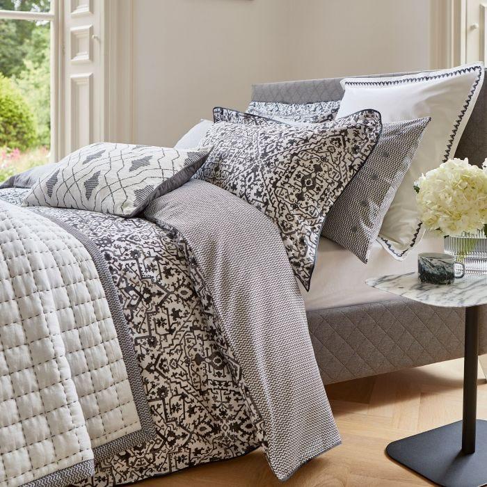 Dhaka Oxford Pillowcase Charcoal - Beales department store