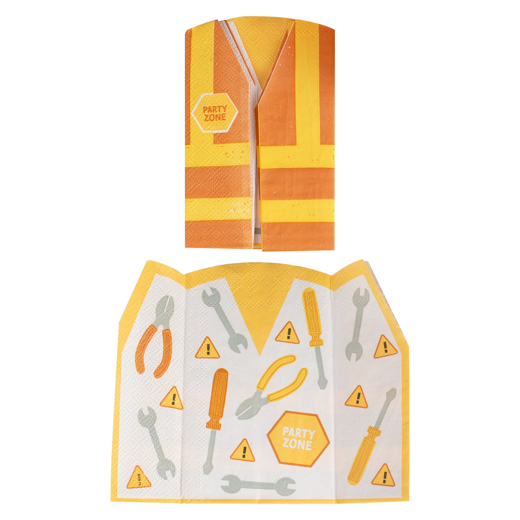 Construction Party Hi-vis Jacket Paper Napkins