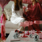 White Satin Pyjamas with Feather Trims - Small