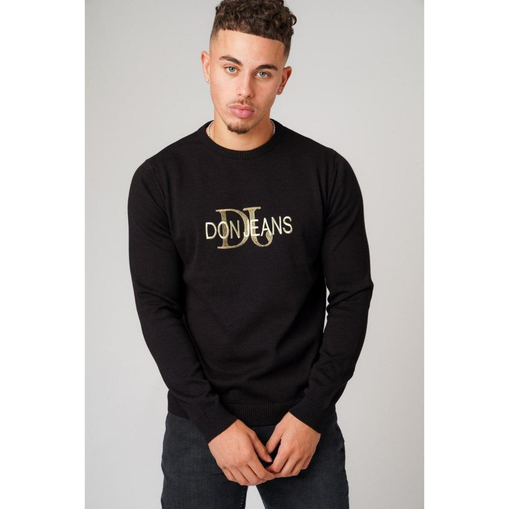 Don Jeans Dj Knitwear Black & Gold - Beales department store
