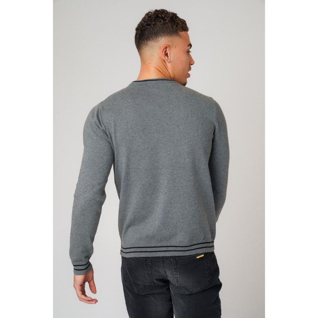 Don Jeans Don Jeans Knitwear Grey Marl, Black Grey & Black - Beales department store