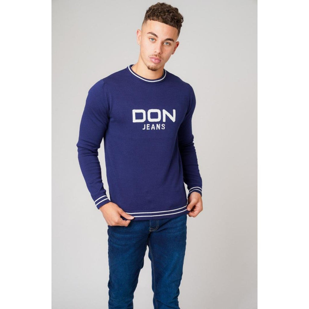 Don Jeans Don Jeans Knitwear Navy, White Navy & White - Beales department store