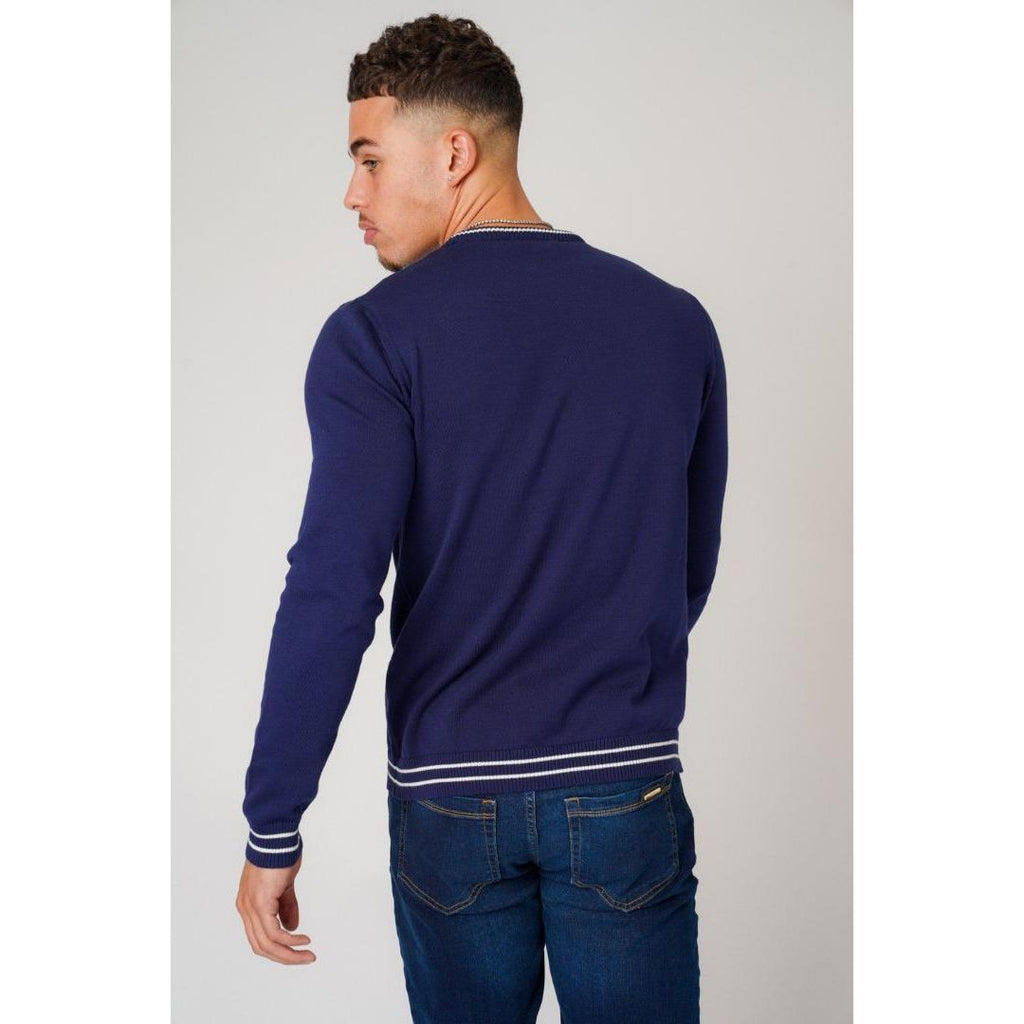 Don Jeans Don Jeans Knitwear Navy, White Navy & White - Beales department store