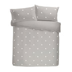 Dot Garden Silver 100% Cotton Duvet Set