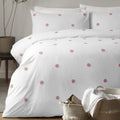 Dot Garden White & Pink 100% Cotton Duvet Set