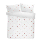 Dot Garden White & Pink 100% Cotton Duvet Set