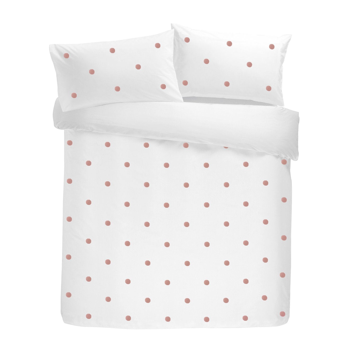 Dot Garden White & Pink 100% Cotton Duvet Set