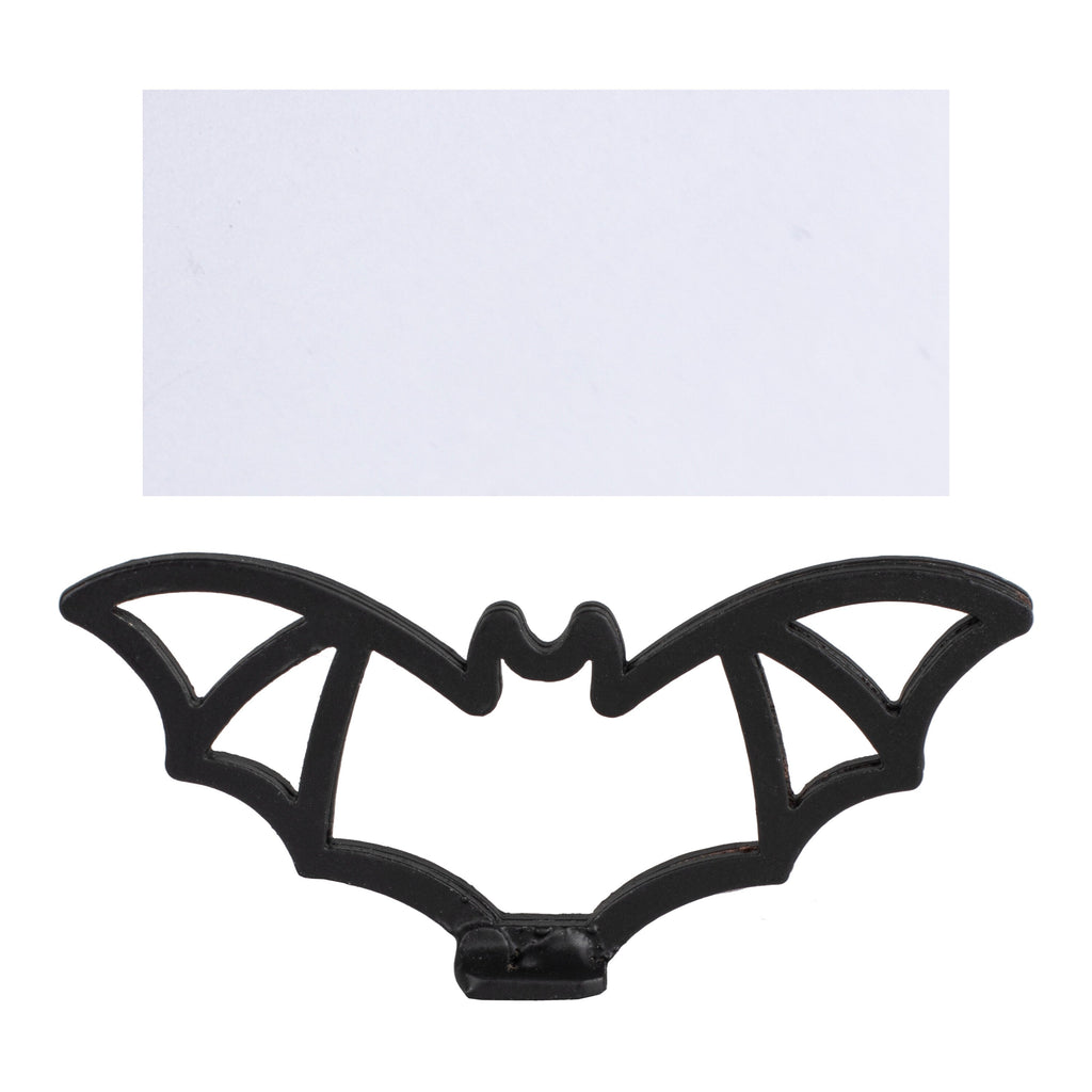 Metal Black Bat Place Card Holder
