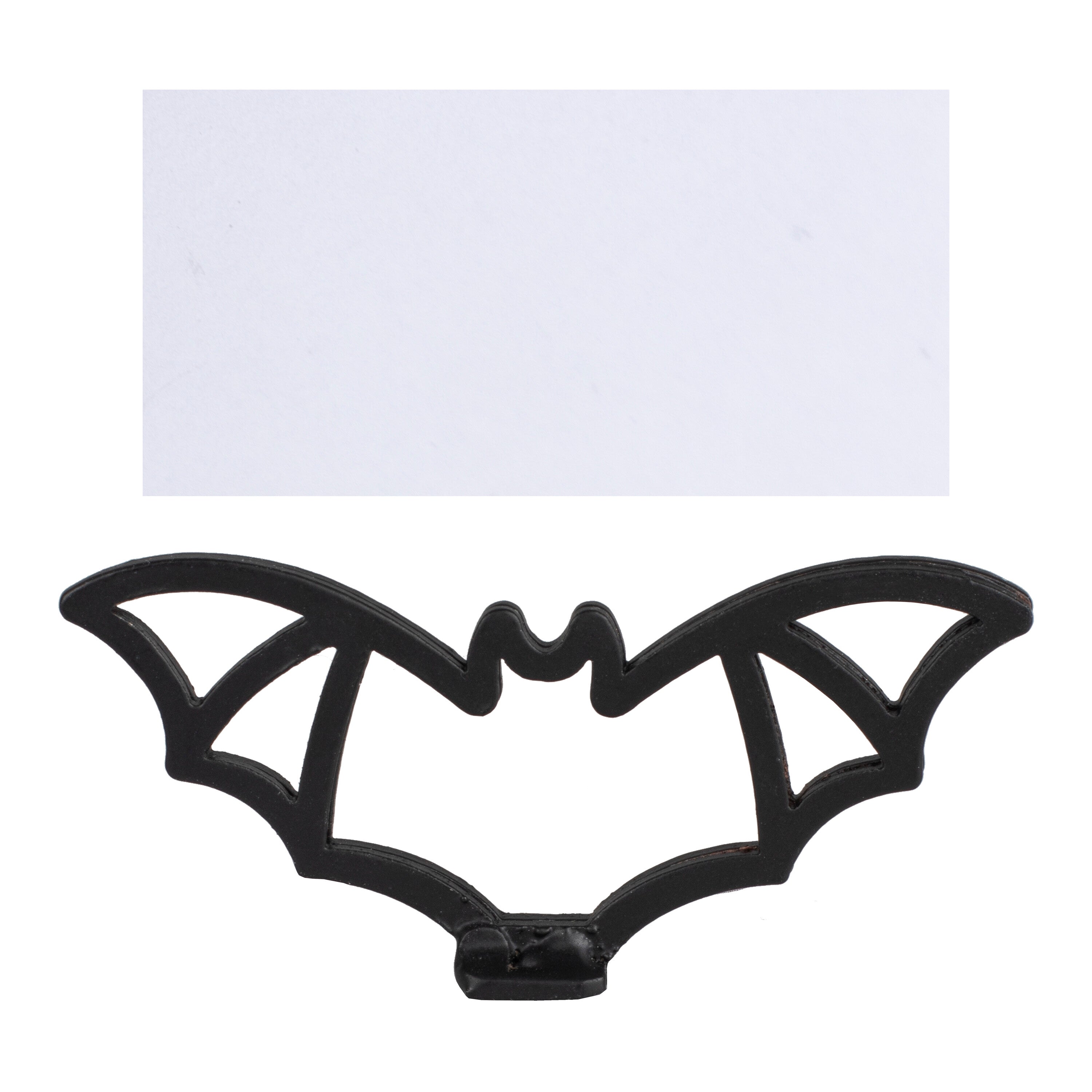 Metal Black Bat Place Card Holder