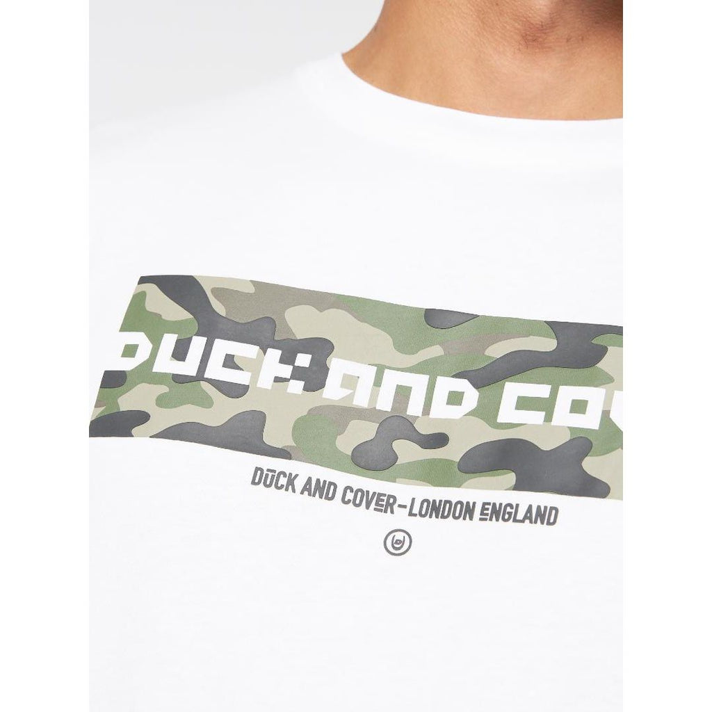 Duck & Cover CAMOVILLE TEE - WHITE - Beales department store