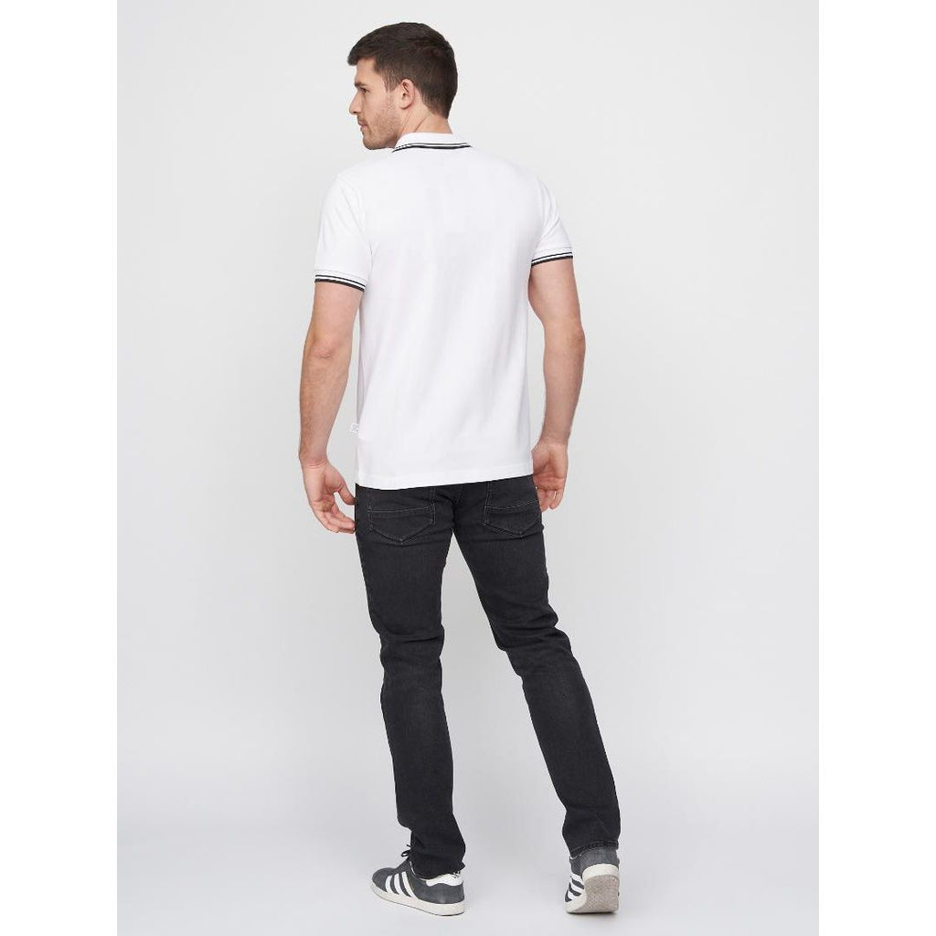 Duck & Cover Hendamore Polo Shirt - White/Red - Beales department store