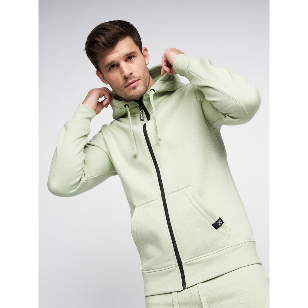 Duck & Cover MILGATE ZIP THRU HOODY - SAGE - Beales department store