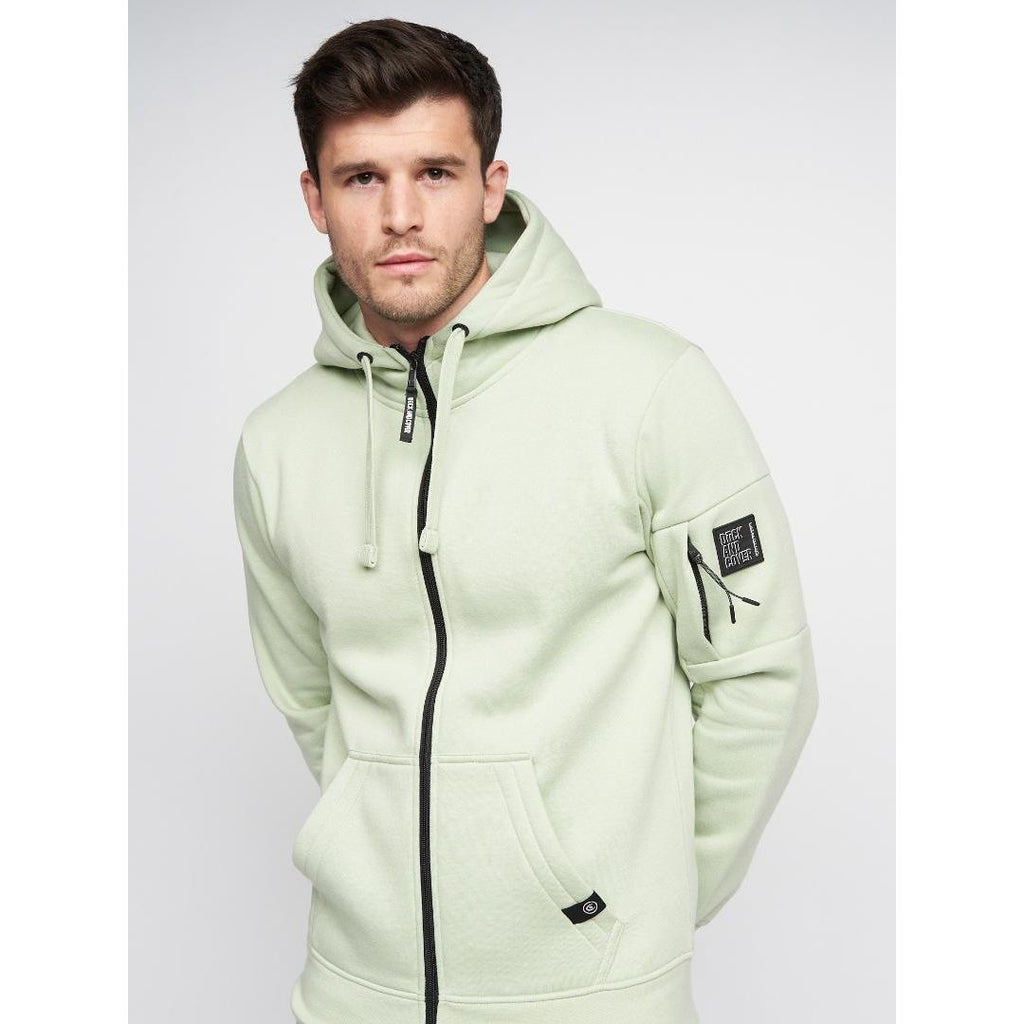 Duck & Cover MILGATE ZIP THRU HOODY - SAGE - Beales department store