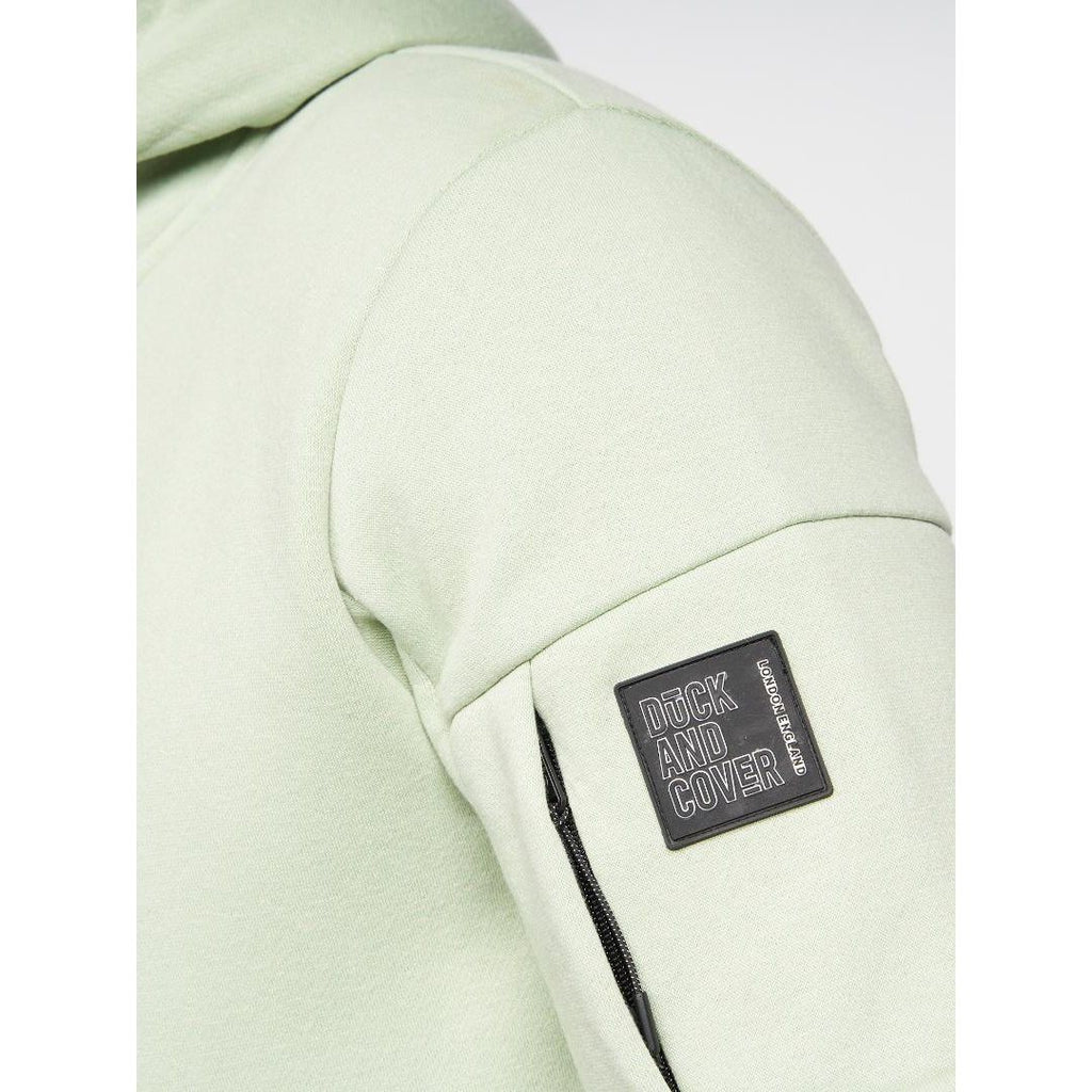 Duck & Cover MILGATE ZIP THRU HOODY - SAGE - Beales department store